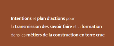 Publication du document « Intentions et plan d’actions pour la transmission de savoir-faire et la formation »